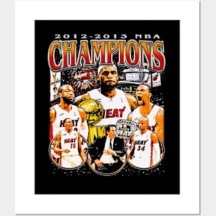 Miami 2012-13 NBA Champions Posters and Art